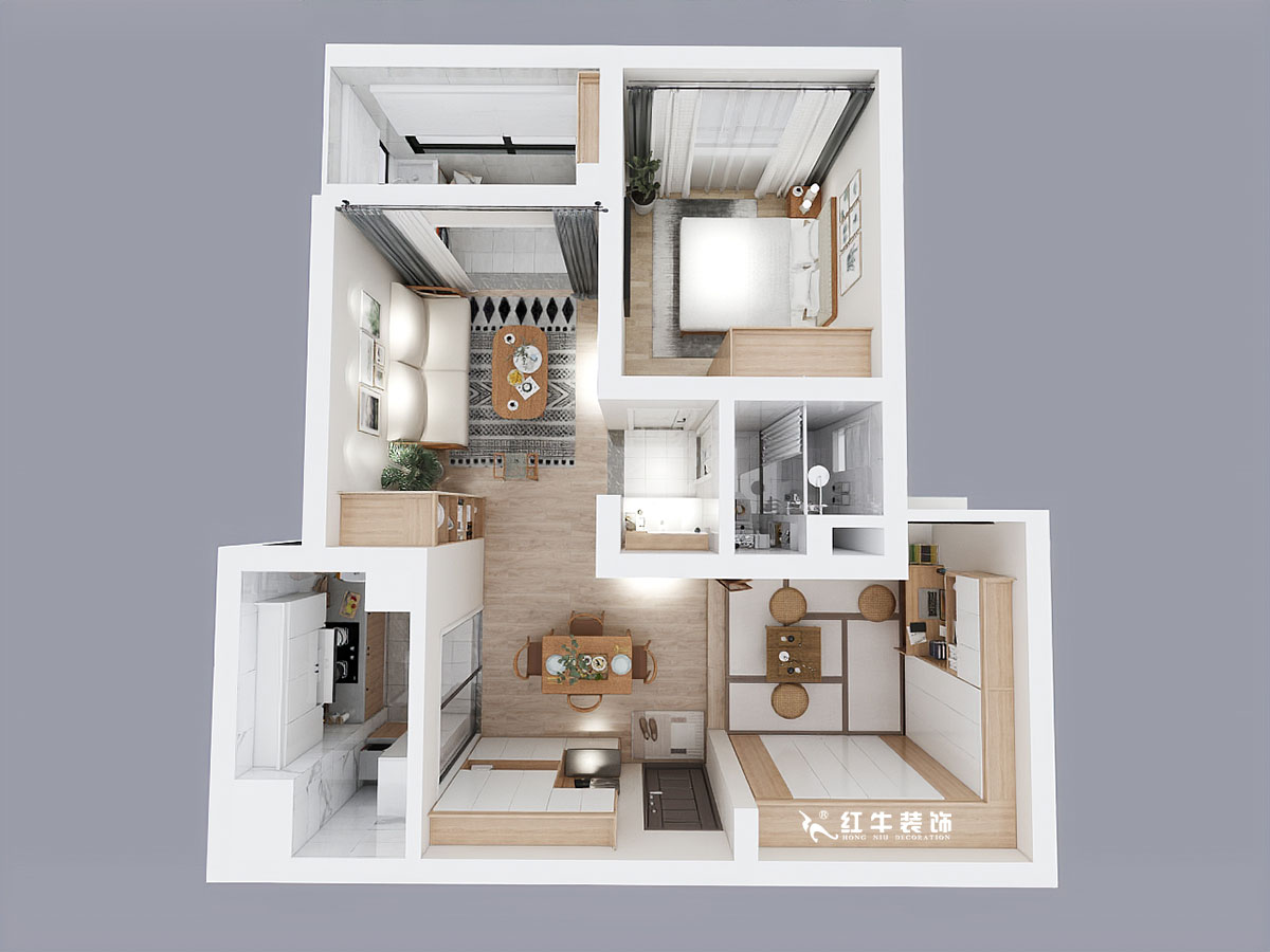 陶阳_万达东坊4-803-73㎡-现代轻奢风格_2室2厅1卫_成品家￥9